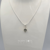 Sterling Silver Green Amethyst Oval Pendant