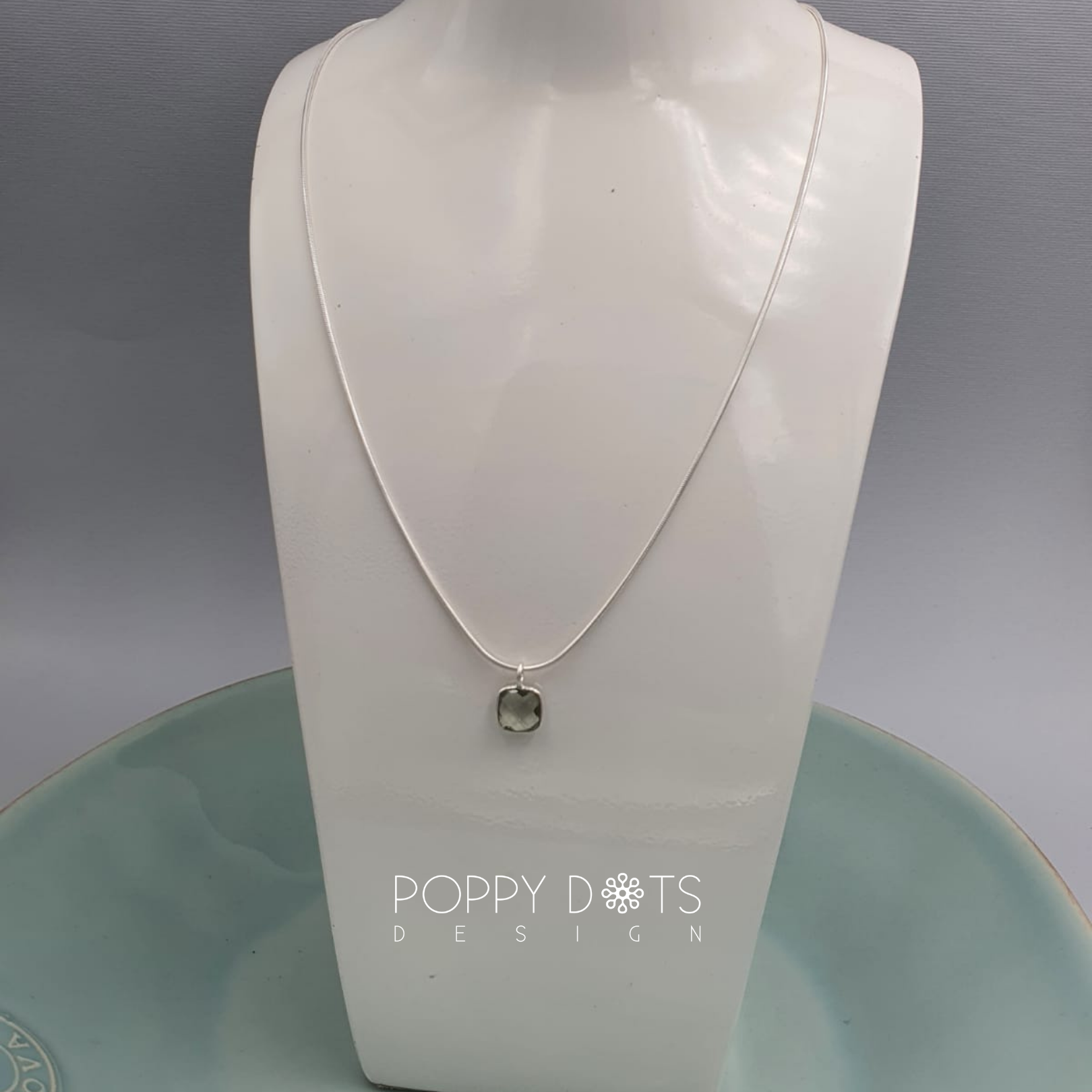 Sterling Silver Green Amethyst Pendant