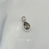 Sterling Silver Green Amethyst Teardrop Pendant