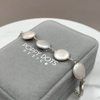 Sterling Silver Light Link Coin Pearl Bracelet