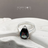 Sterling Silver Luxury Teardrop Mystic Topaz Ring