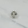 Sterling Silver Green Amethyst Oval Malachite Ring