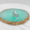 Sterling Silver Green Amethyst Oval Malachite Ring