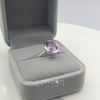 Luxurious Sterling Silver Purple Amethyst Oval Ring