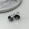 Sterling Silver Mystic Topaz Round Studs 9mm