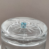 Sterling Silver Square Blue Topaz Solitaire Ring