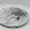 Sterling Silver & Square Mystic Topaz Pendant