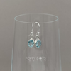 Sterling Silver Blue Topaz Oval Earrings