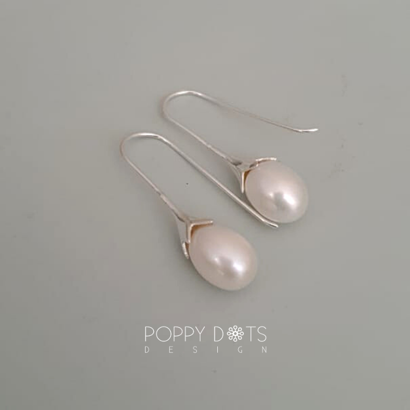 Sterling Silver Classico Pearl Drop Earrings