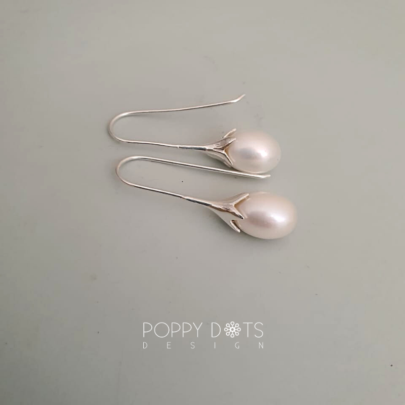 Sterling Silver Classico Pearl Drop Earrings