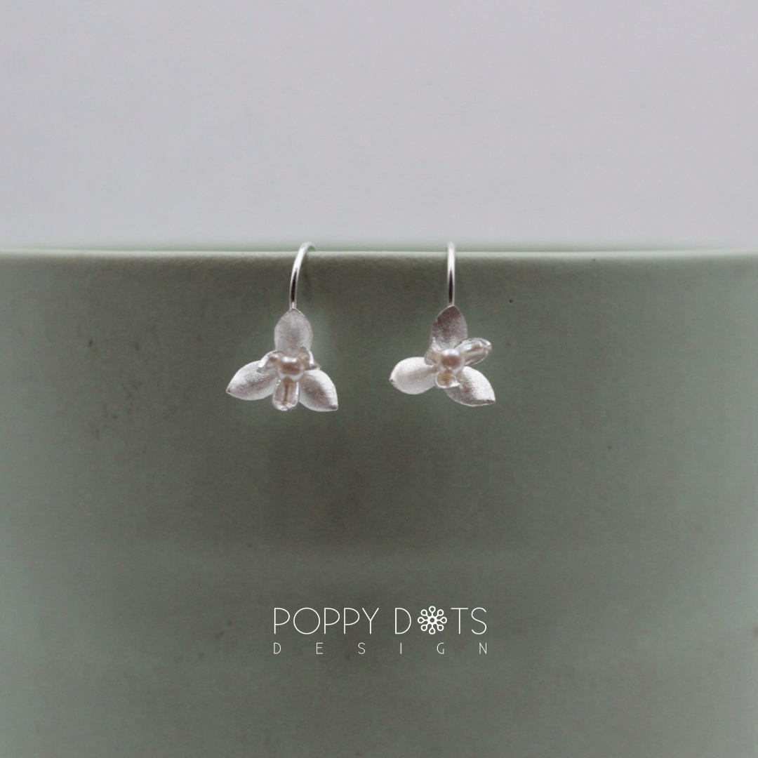 Sterling Silver & Freshwater Pearl Dew Blossoms