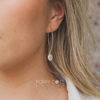 Sterling Silver Oval Cubic Zirconia Splendor Hook Earrings