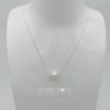 Sterling Silver Floating Freshwater Pearl Necklace