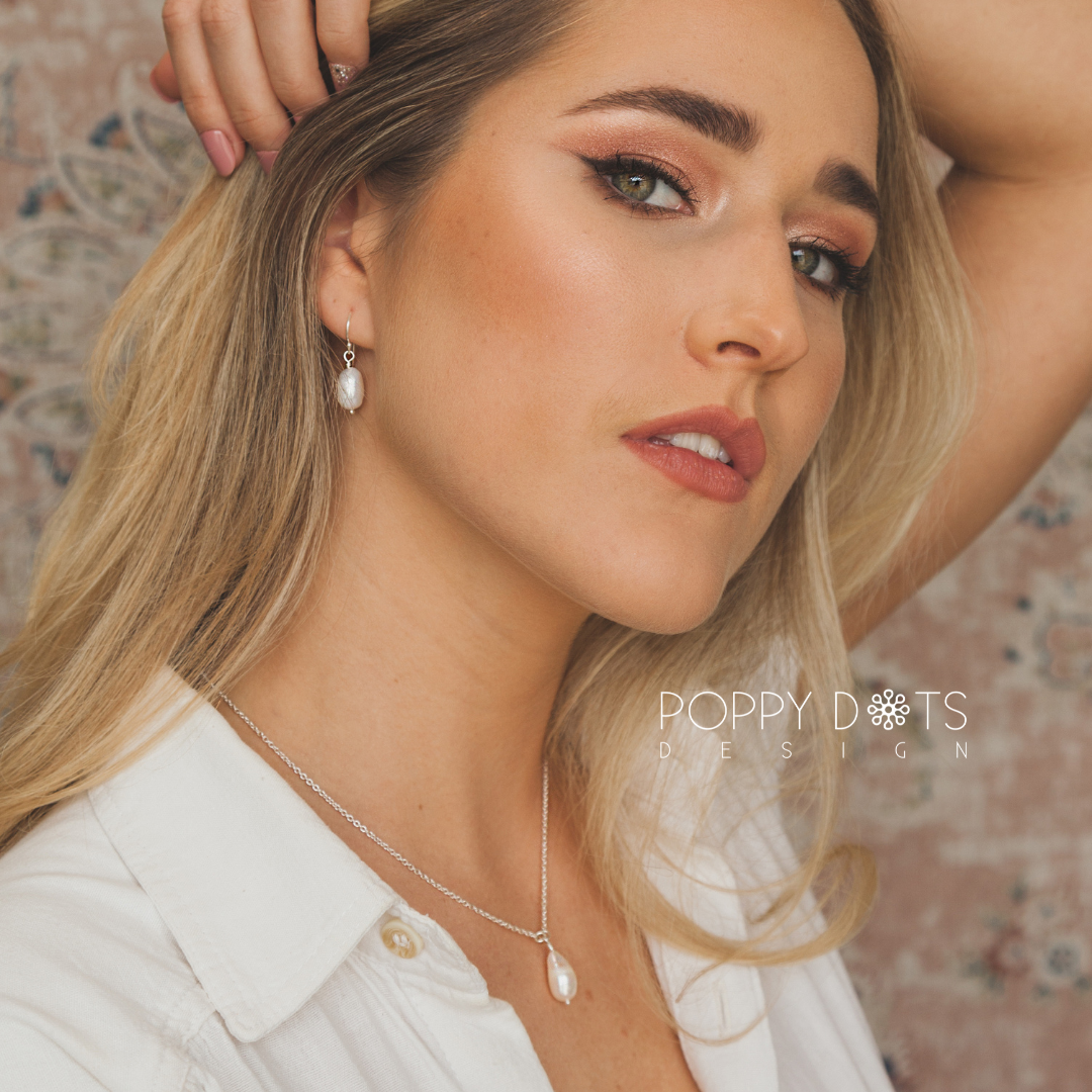 Sterling Silver Freshwater Potato Pearl Earrings