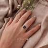 Sterling Silver & Square Mystic Topaz Ring