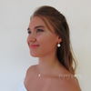 Sterling Silver & Freshwater Coin Pearl Hook Earrings