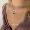 Sterling Silver & Square Mystic Topaz Pendant
